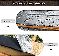 Vista 3 de Cinta de viguetas de cubierta de 4 pulgadas x 50 pies, cinta de butilo para cubierta, cinta intermitente impermeable para proteger vigas y vigas