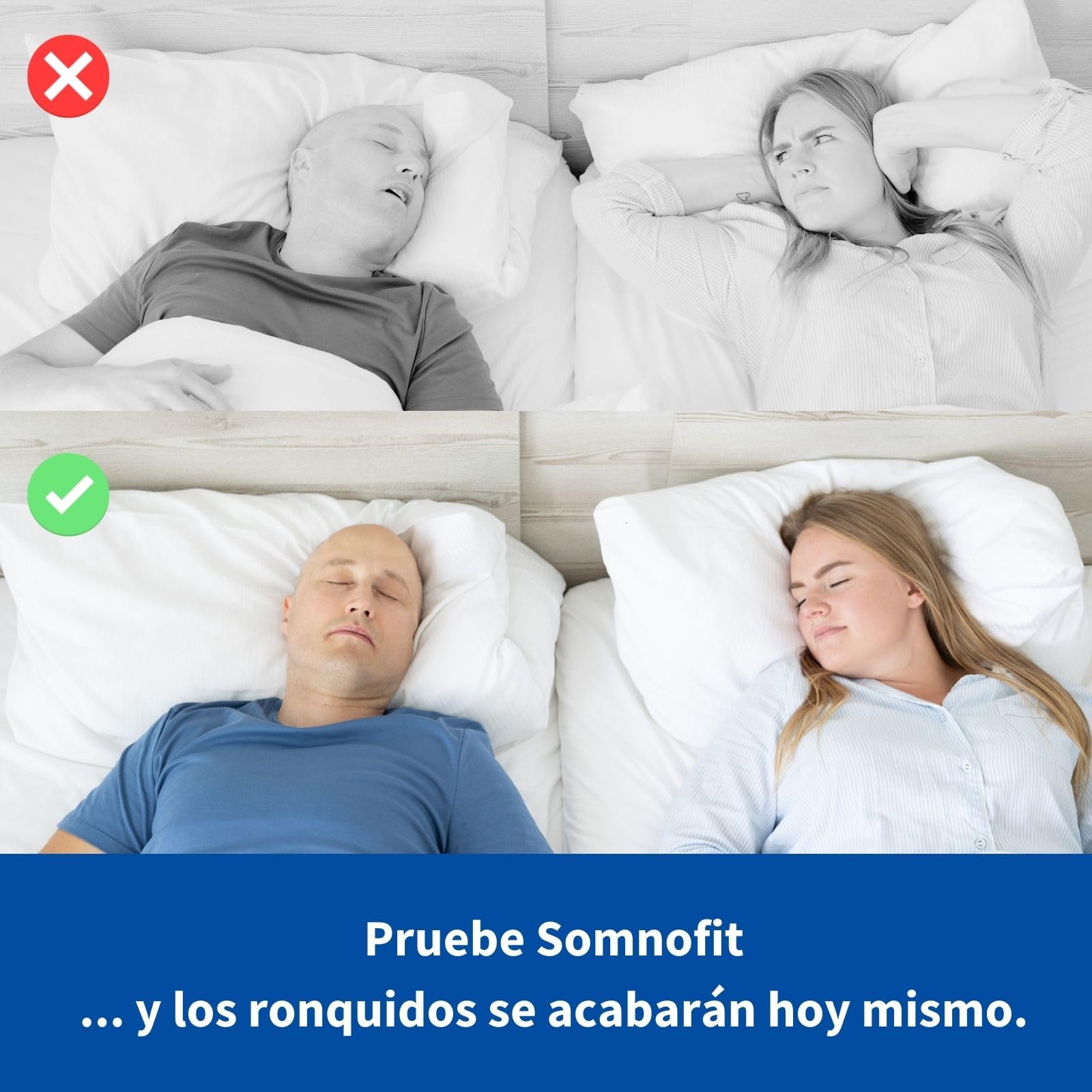 Somnofit Férula para ronquidos ayuda inmediata contra los ronquidos y la apnea del sueño - Calidad de Suiza - Adiós sofá: dormir juntos, empezar a trabajar con energía en la vida cotidiana