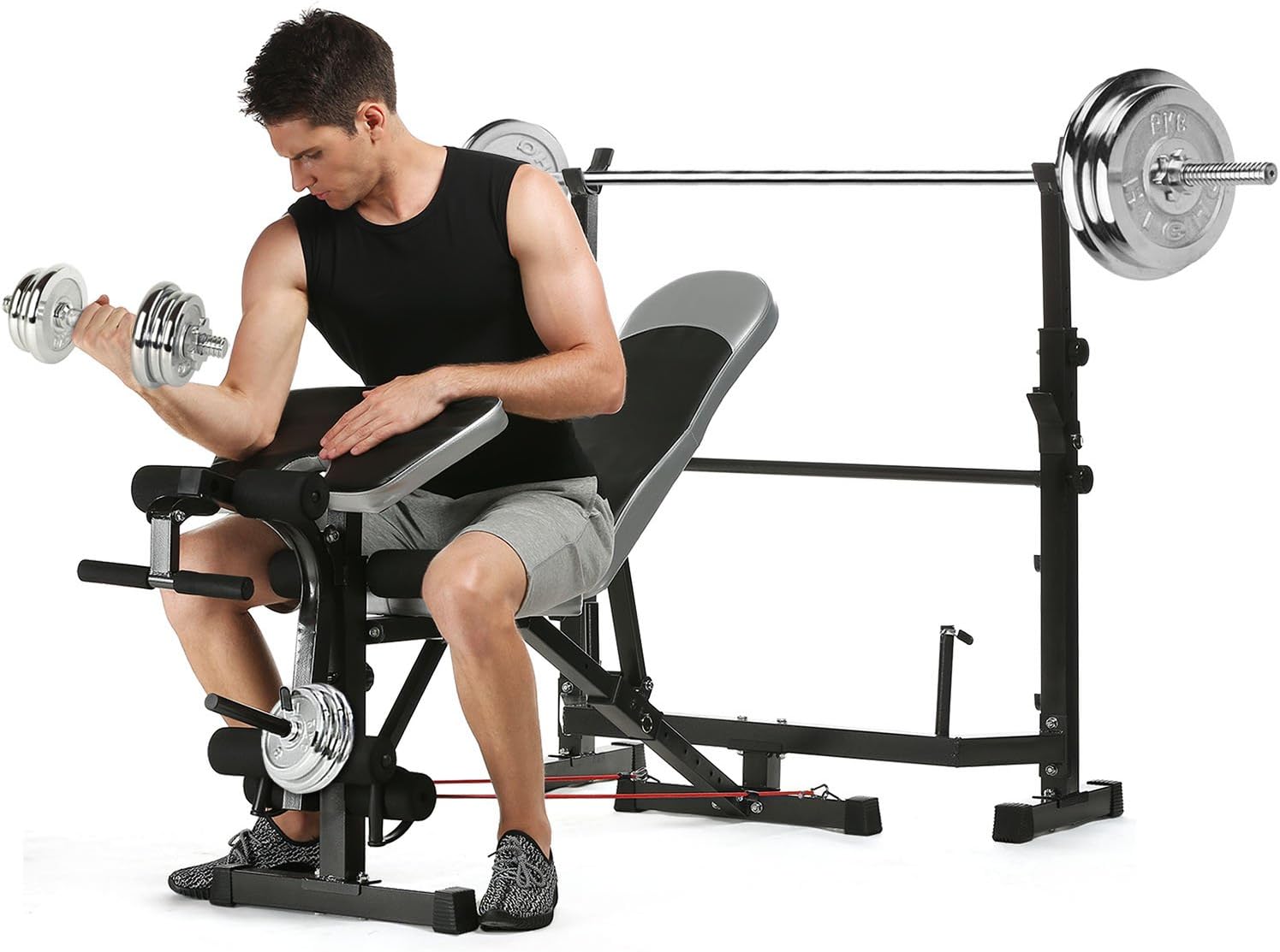 Hurbo Vertical Climber Machine Folding Climbing Exercise Machine Indoor Vertical Climbing Exercise Machine Fitness Stepper for Whole Body Cardio Workout Training