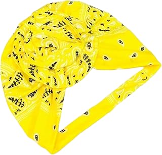 تربون حريمي اسكارف قبعة عمامة نسائية مكونة من ناعمة مربوطة مسبقًا مع عقدة أنيقة مطوية وقبعة عمامة وغطاء رأس وقبعة ترندي