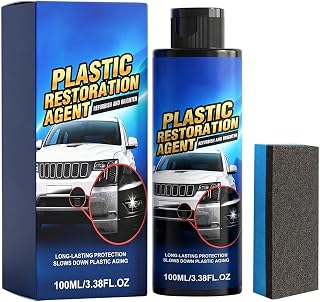 Car Trim Restorer - Restoring Spray | Vehicle Repair Agent | 100ml Formula with Sponge, Restores Faded Dashboards Bumpers & Panels, High Shine Protection, for Interior & Exterior