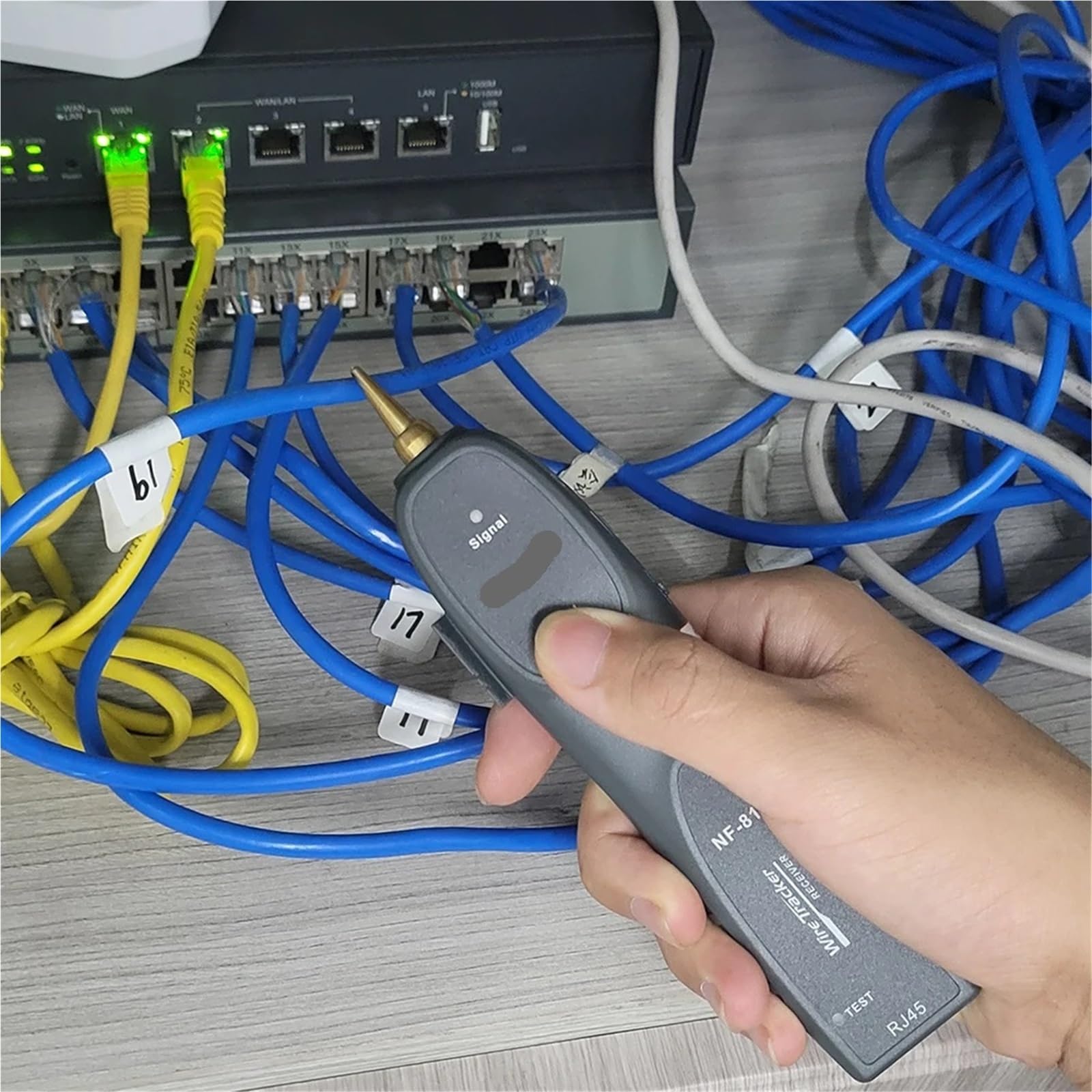 Traqueur de Câble, Testeur de câbles réseau RJ11 RJ45, détecteur téléphoniques, toner, Ethernet, outil test continuité ligne