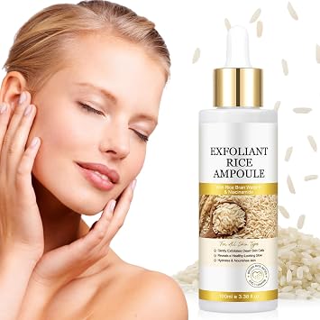 Rice Peeling Glow Ampoule, Duo for Face and Body Gentle Peel, Pore Minimizing & Deep Hydration, Exfoliant for All Skin Types, skin care 100ml - 3.38 oz