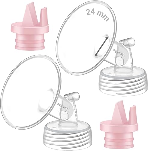 Miniatura 10 de Maymom Pieza de bomba compatible con bombas Spectra/Ameda Luna, Syngery Gold; incluye brida de boca ancha de 18 mm con válvula; no es una brida