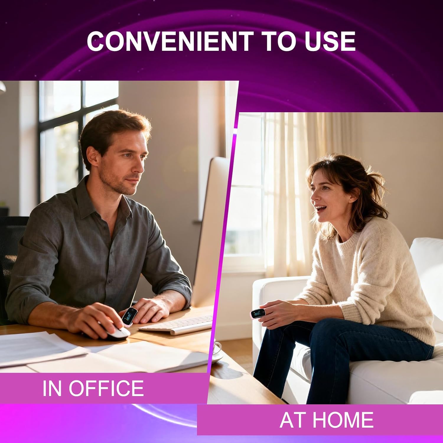 Rechargeable Pulse Oximeter with Respiration, Pink OLED Display Fingertip Oxygen Monitor, Track SpO2 Pulse Rate PI and RR, Fast Accurate Reading Lanyard Included for Home and Outdoor Sports