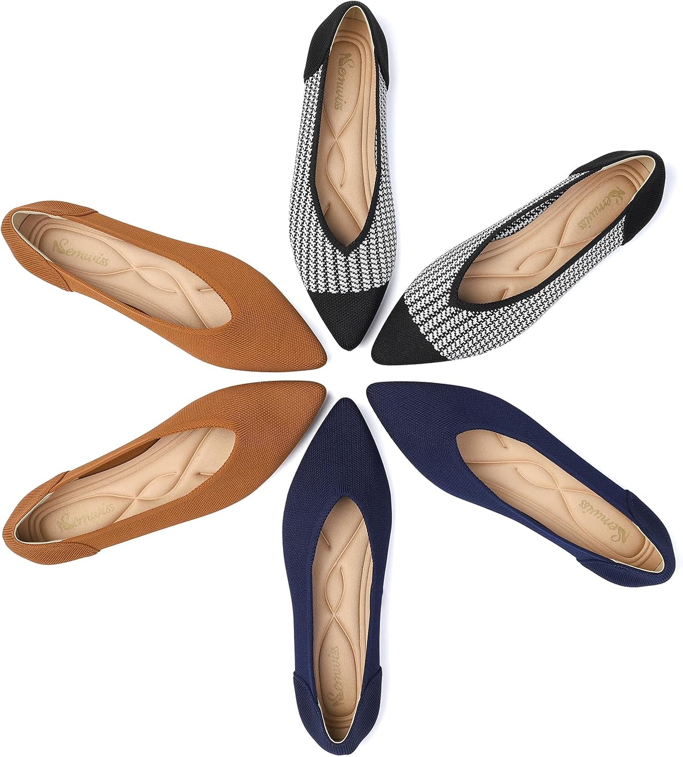 Semwiss Women's Ballet Flats Comfortable Casual Dressy Shoes,Work Flats Office Shoes Pointed Toe Leopard Flats. - Image 9