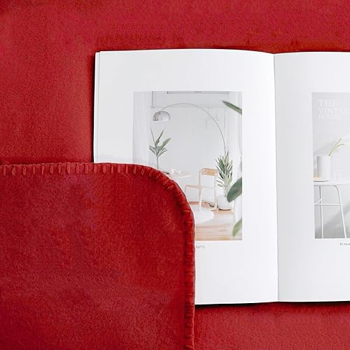 Miniatura 8 de Manta polar (rojo vino, paquete de 6-50 x 60 pulgadas)
