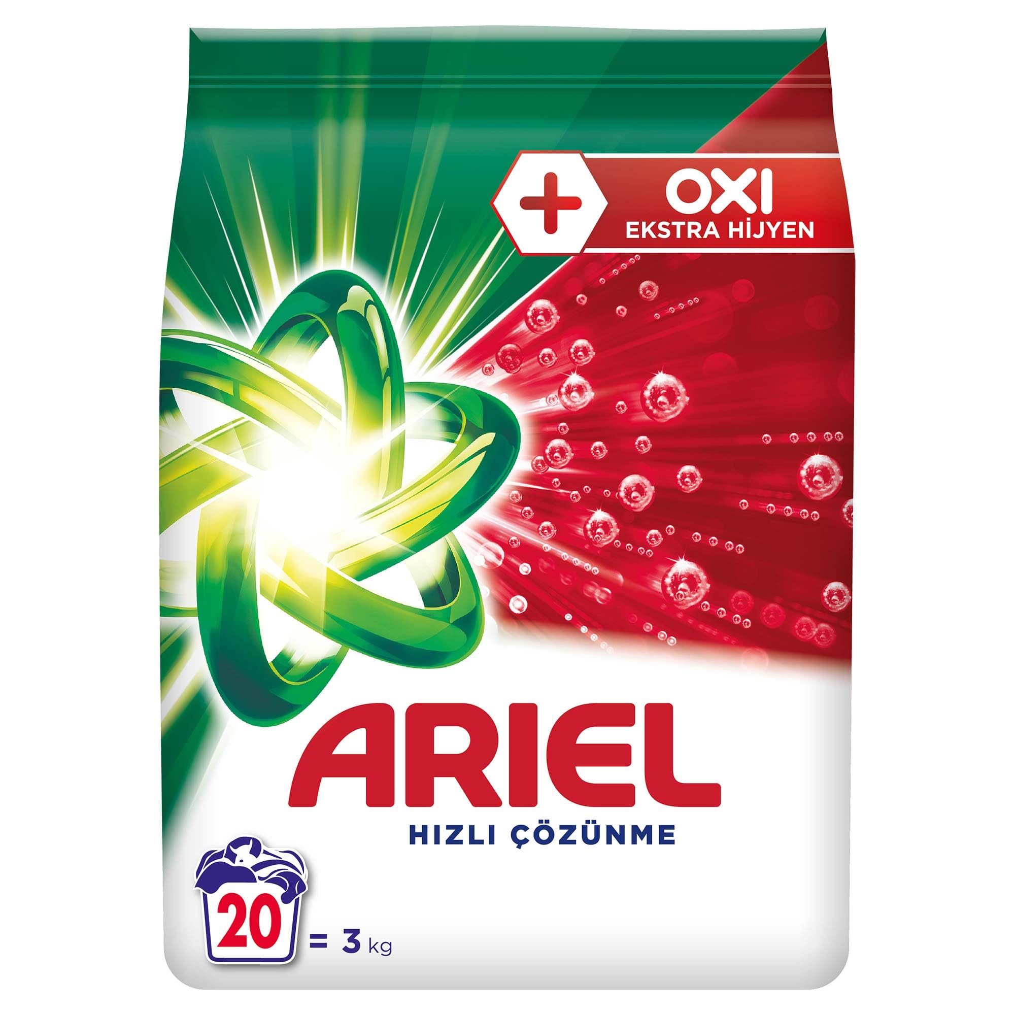 Ariel Oxi Extra Hijyen 3 Kg Toz Çamaşır Deterjanı