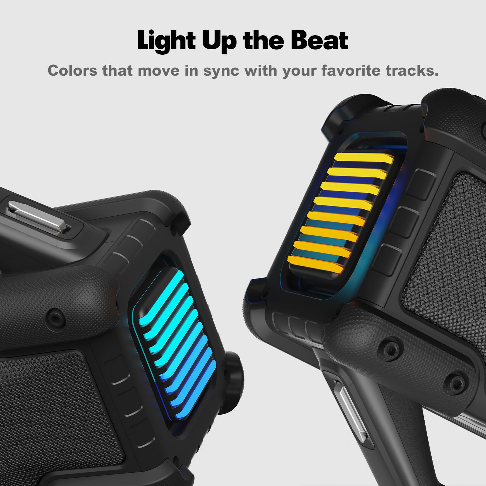 Altavoz Bluetooth portátil, luces inalámbricas, altavoz Bluetooth, sonido estéreo fuerte, resistente al agua, altavoz Bluetooth de 300 W (pico), luces de fiesta, ecualizador TWS, USB, AUX, TF, IPX6