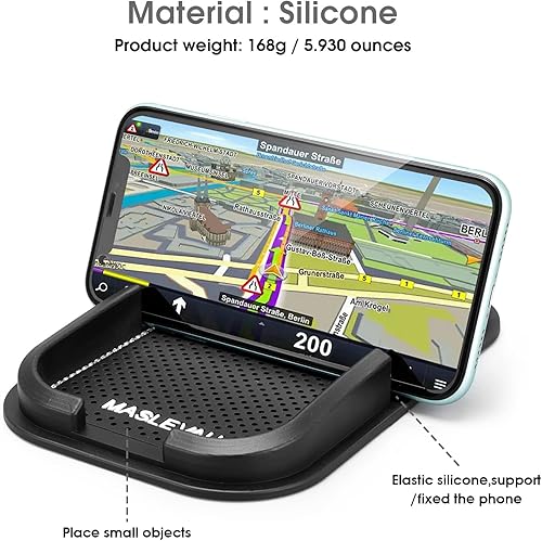 Miniatura 4 de Soporte de teléfono antideslizante para automóvil, almohadilla antideslizante reutilizable para tablero de instrumentos con almohadillas de silicona