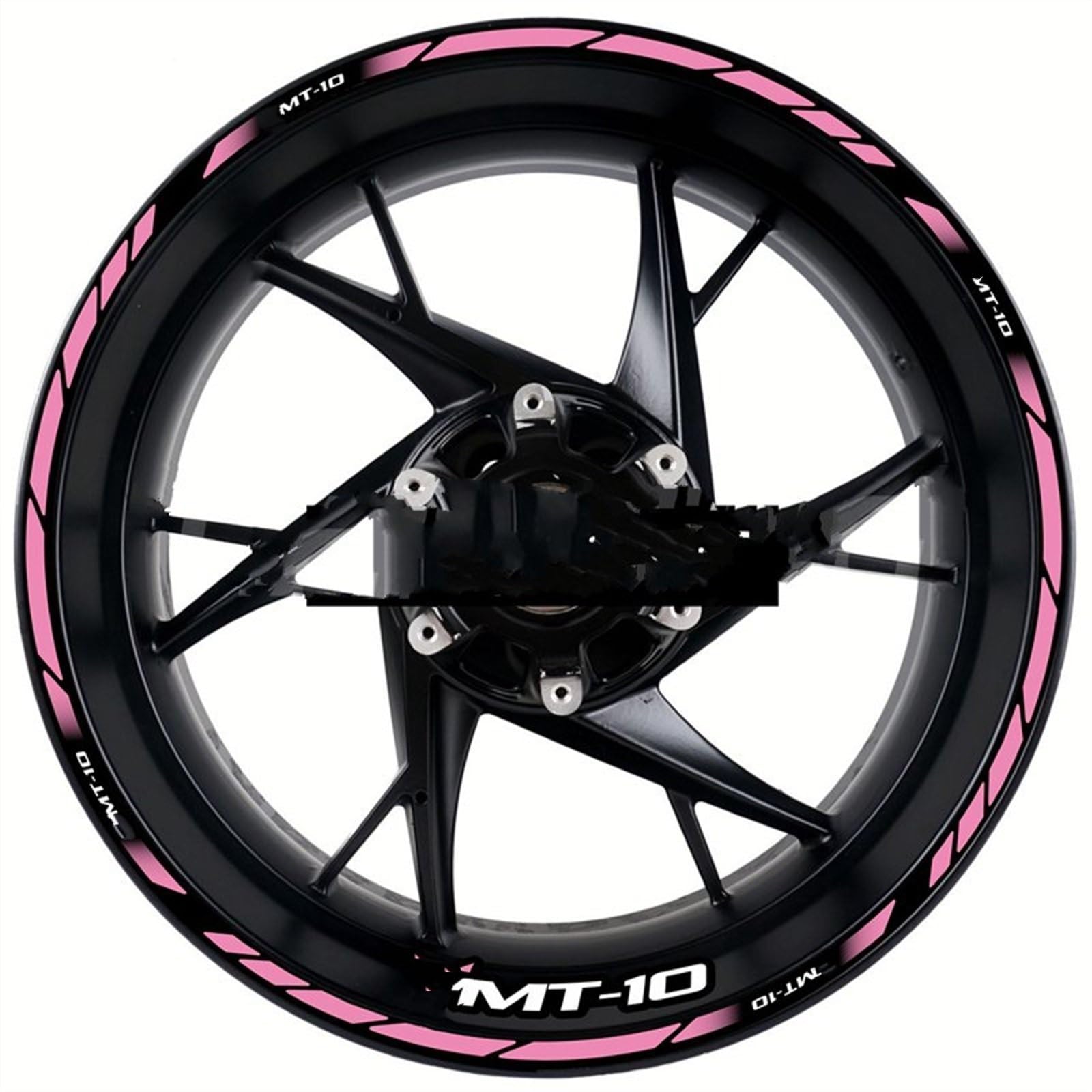 Motorcycle for Yamaha MT-10 Mt10 Front and Rear Tire Waterproof Sticker Reflective Stripe Rim Set Decal Decorative(Color1)