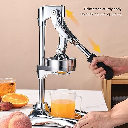 Miniatura 8 de Asixxsix Manual Juicer, Stainless Steel Citrus Press with Measuring Cup, Heavy Orange Lemon Squeezer for Home Commercial Use