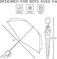 Vista 5 de DC Comics - Paraguas para niños, ropa de lluvia para niños de 3 a 6 años