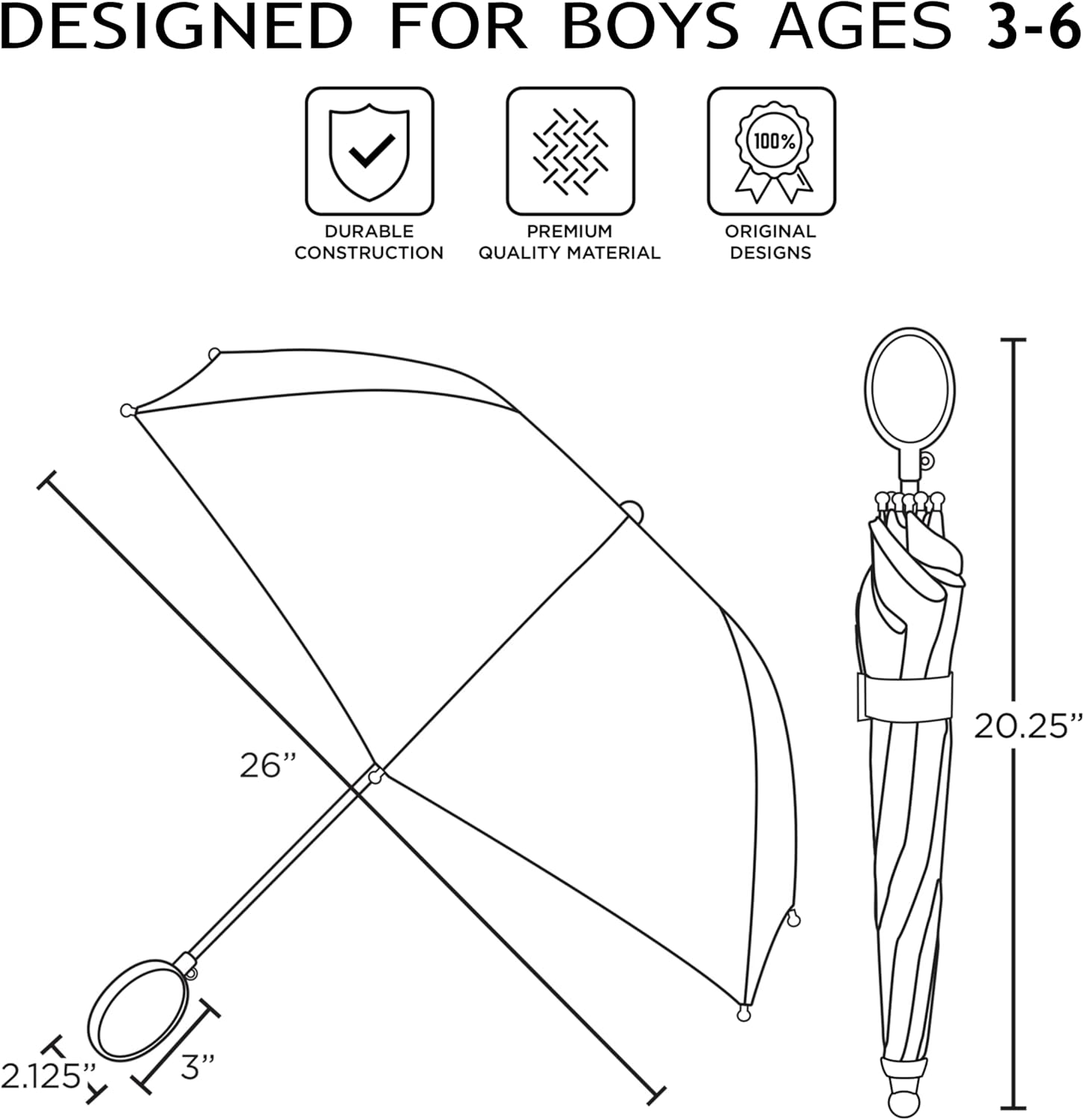 Miniatura 5 de Paraguas Disney para niños Lightning o Mickey Mouse para niños pequeños y niños pequeños para niños de 3 a 6 años