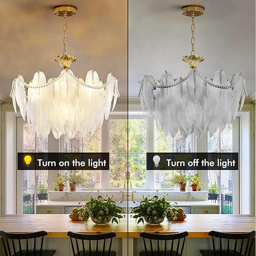 Miniatura 9 de A Million Lámpara de araña moderna de cristal K9 de 24 pulgadas, lámpara de techo empotrada, lámpara de techo con control remoto, 5 bombillas E14,