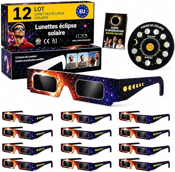 Générique Okulary przeciwsłoneczne 2026 z certyfikatem ISO 12312-2 Ochrona przed słońcem Zestaw 12 szt