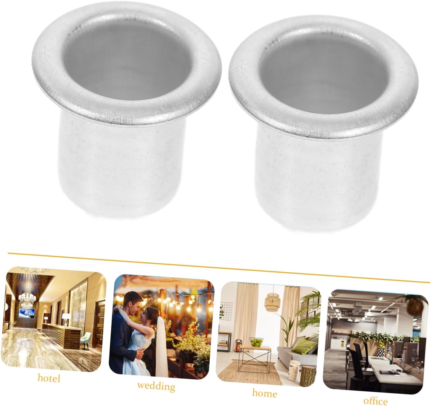 24Pcs Aluminum Alloy Tea Light Candle Cups Reusable Drip Protectors Silver image 5