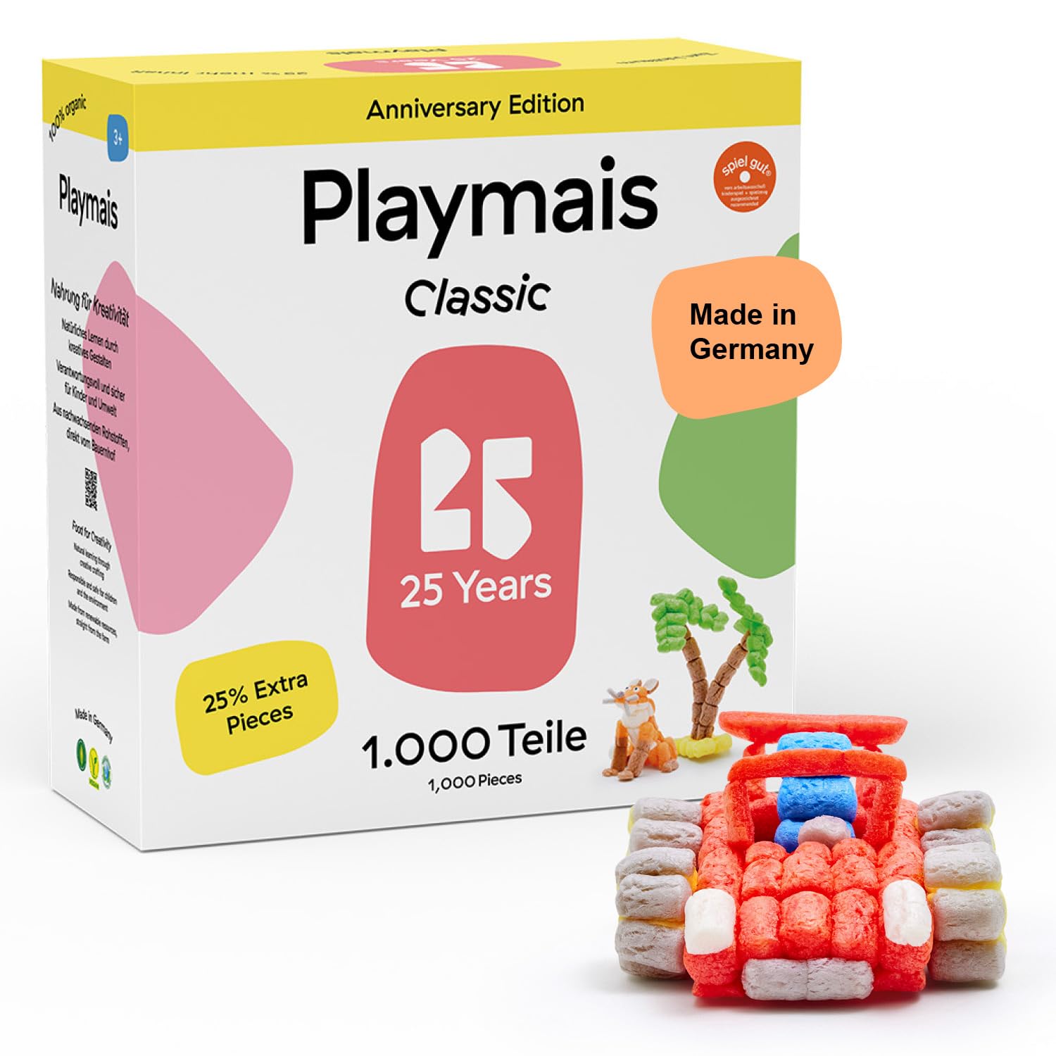Playmais Anniversary Box 2025 | 1000 Teile | Bastelset | natürliches Spielzeug | inkl. Schwämmchen, Bastelmesser | vegan, verantwortungsvoll & sicher für Kinder & Umwelt | ab 3 Jahren