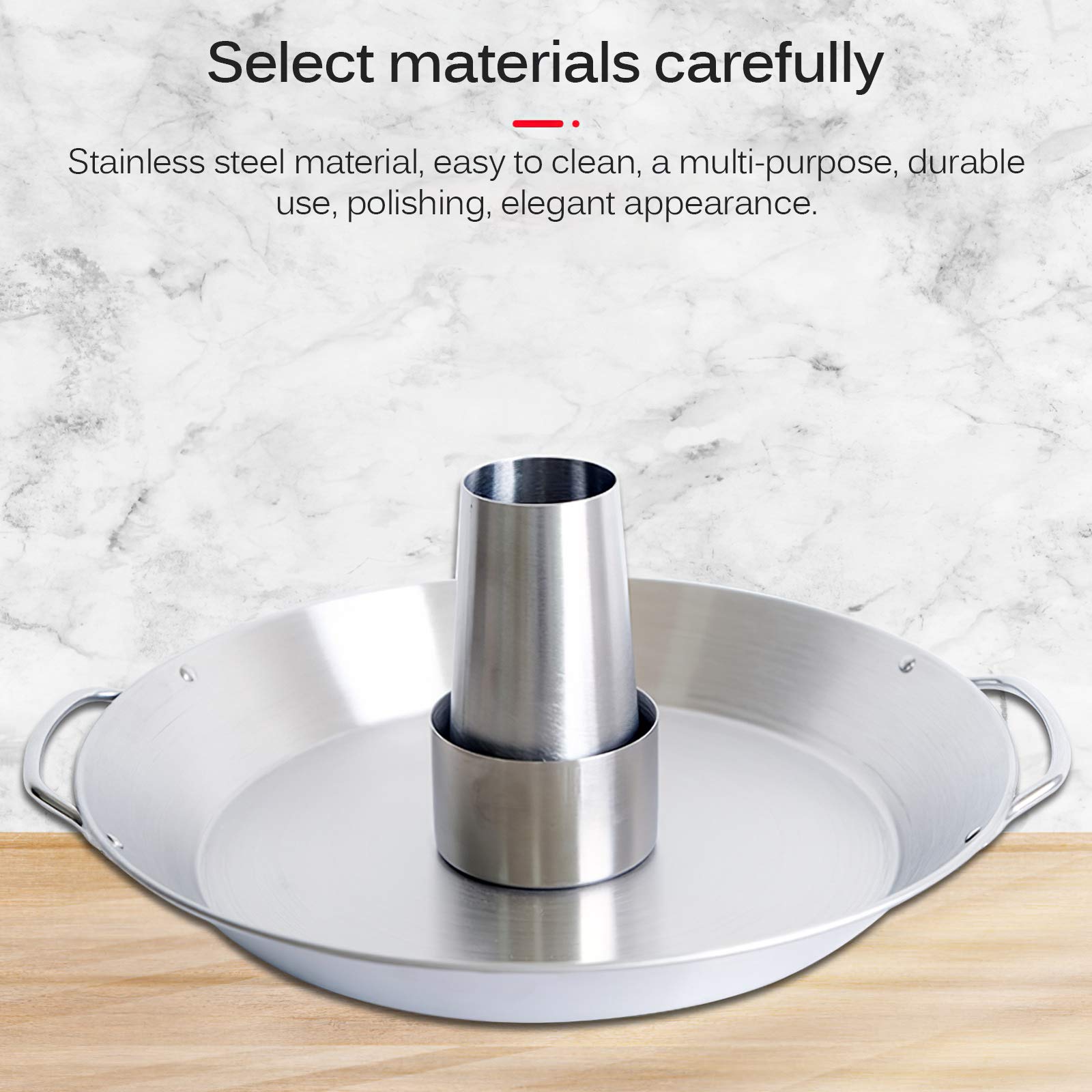 ASDFA - Supporto per pollo in acciaio inox, per arrosto di pollo verticale, per barbecue, birra, polli, con teglia e contenitore per forno e griglia, barbecue all'aperto