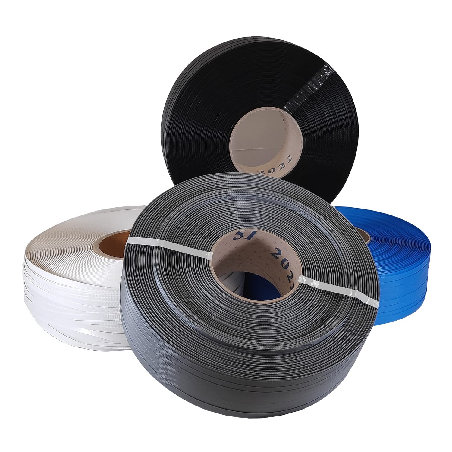 Cinta de fleje de polipropileno PP 13 mm x 0,8 mm 150 mm 1200 m Negro