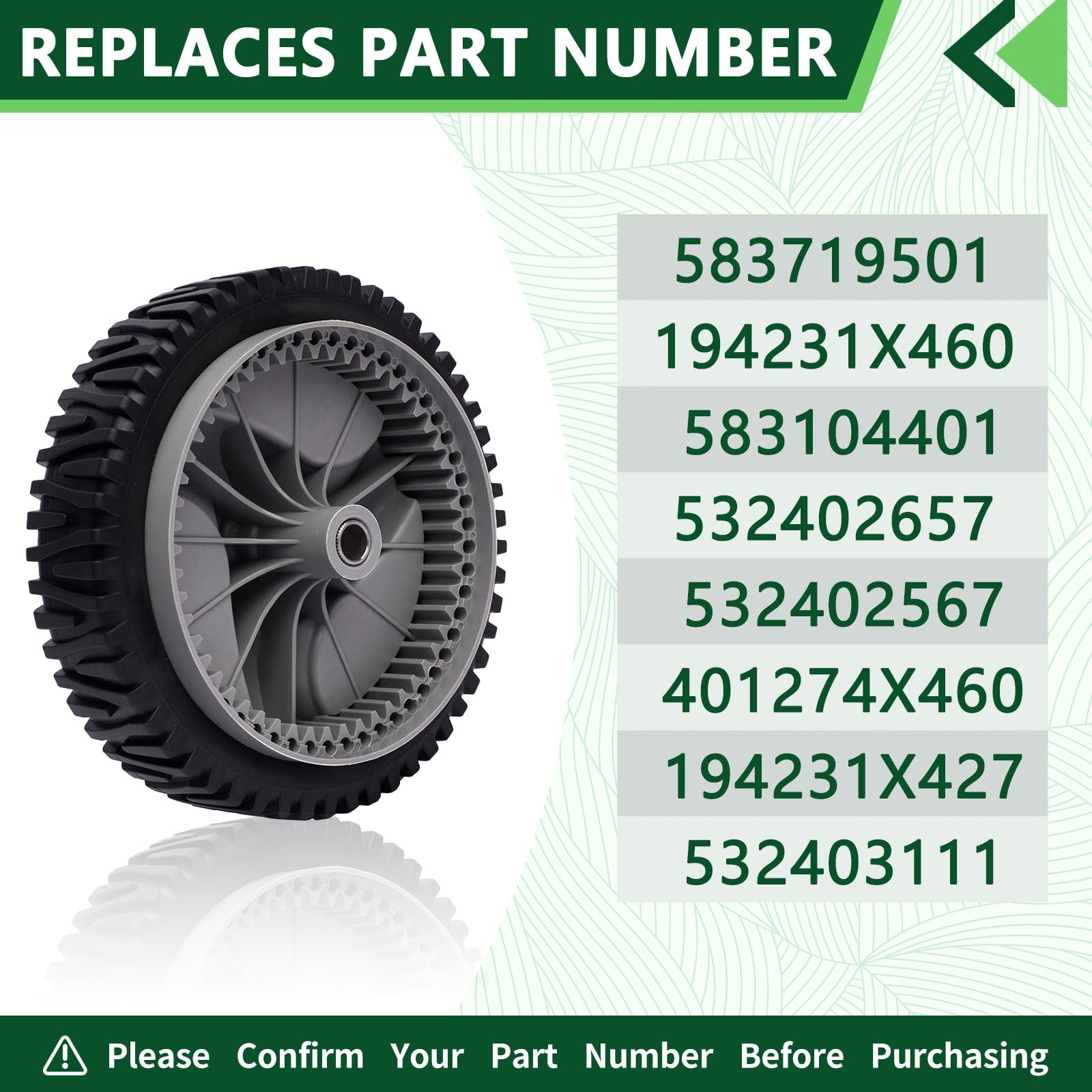 Amazon.com : 2 Pack Mower Front Drive Wheels for Craftsman