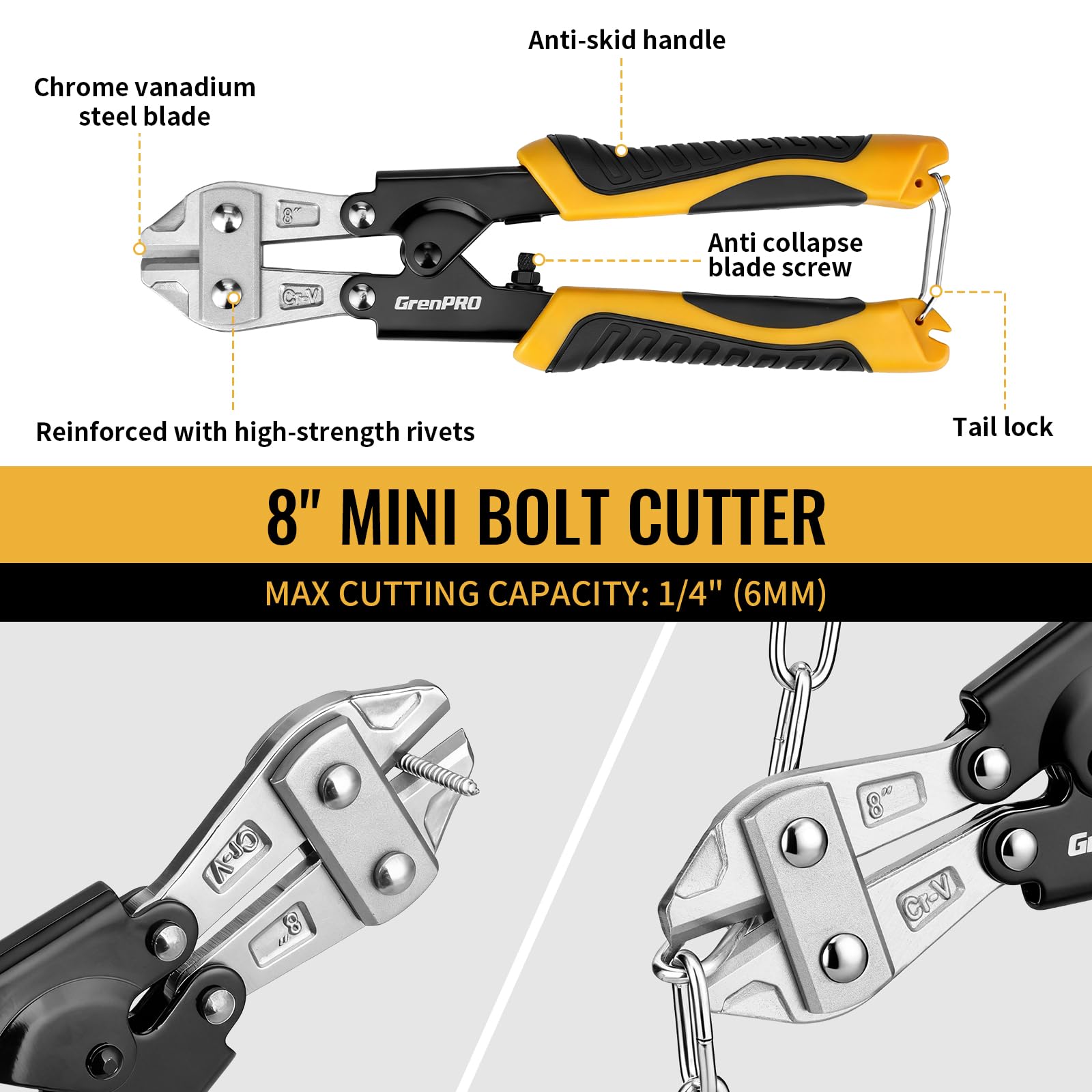 GRENPRO Bolt Cutter Pliers Set - 3 Sizes -5 GRENPRO Bolt Cutter Pliers Set - 3 Sizes -5