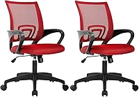 Vista 9 de Meet perfect Silla de oficina con respaldo medio, moderna silla ejecutiva de escritorio para computadora, silla giratoria con ruedas, silla Negro