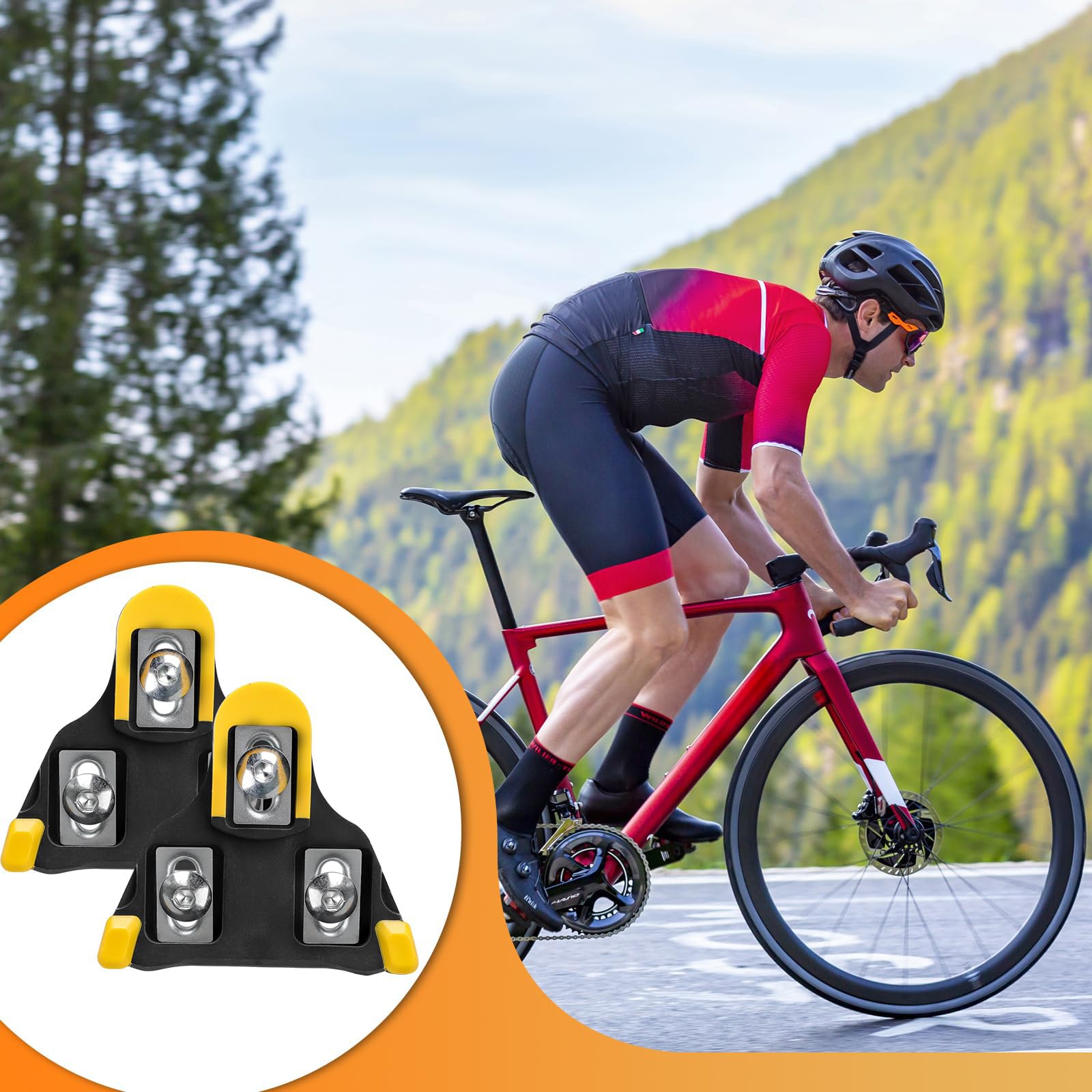 Calas de Bicicleta de Carretera SPD-SL 2 PCS Antideslizantes Compatibles