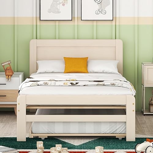 Miniatura 10 de HomSof Marco de cama flotante de tamaño individual de diseño moderno, nogal Nuez,Blanco,https://www.amazon.com/dp/undefined