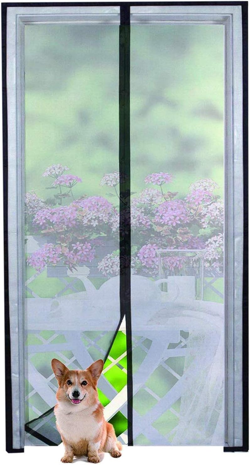 Staredy Magnetic Screen Door Fiberglass 39x83 Inch -Full Frame Seal - Keeps Bugs Out - Pet and Kid Friendly -26 Strong Magnets - Bottom Heavy Duty