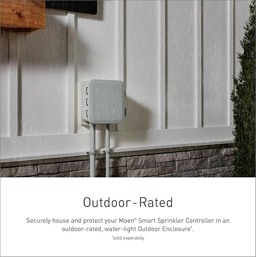 Miniatura 11 de Moen Controlador inteligente de rociadores de 8 zonas, sistema de riego inteligente conectable con Wi-Fi con temporizador automático de agua,