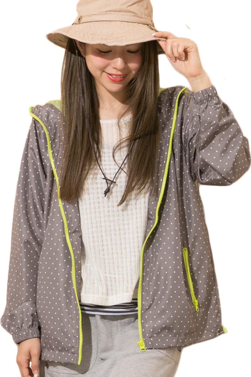 Amazon | [スキップハート] ドット柄 ウインドブレーカー 裏