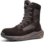 NORTIV 8 Bottes de travail d'orteils en acier pour hommes Zipper latéral léger Sécurité Bottes composites militaires pour le confort de toute la journée Peakforce-Nano