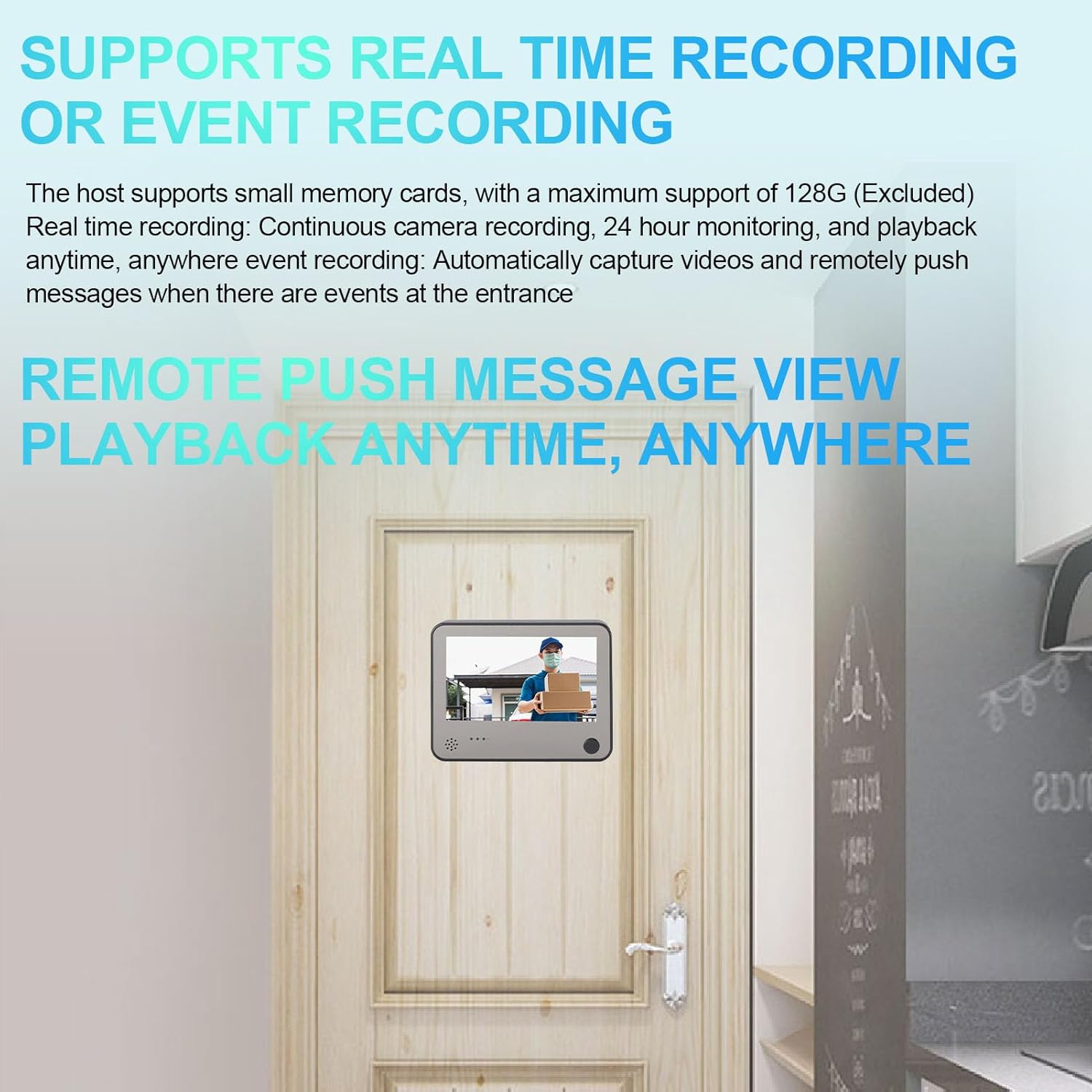 High Impact Plastic, Giant Screen Door Viewer 180 Degree Chrome Door Viewer Solid Brass 220 Degree Door Viewer