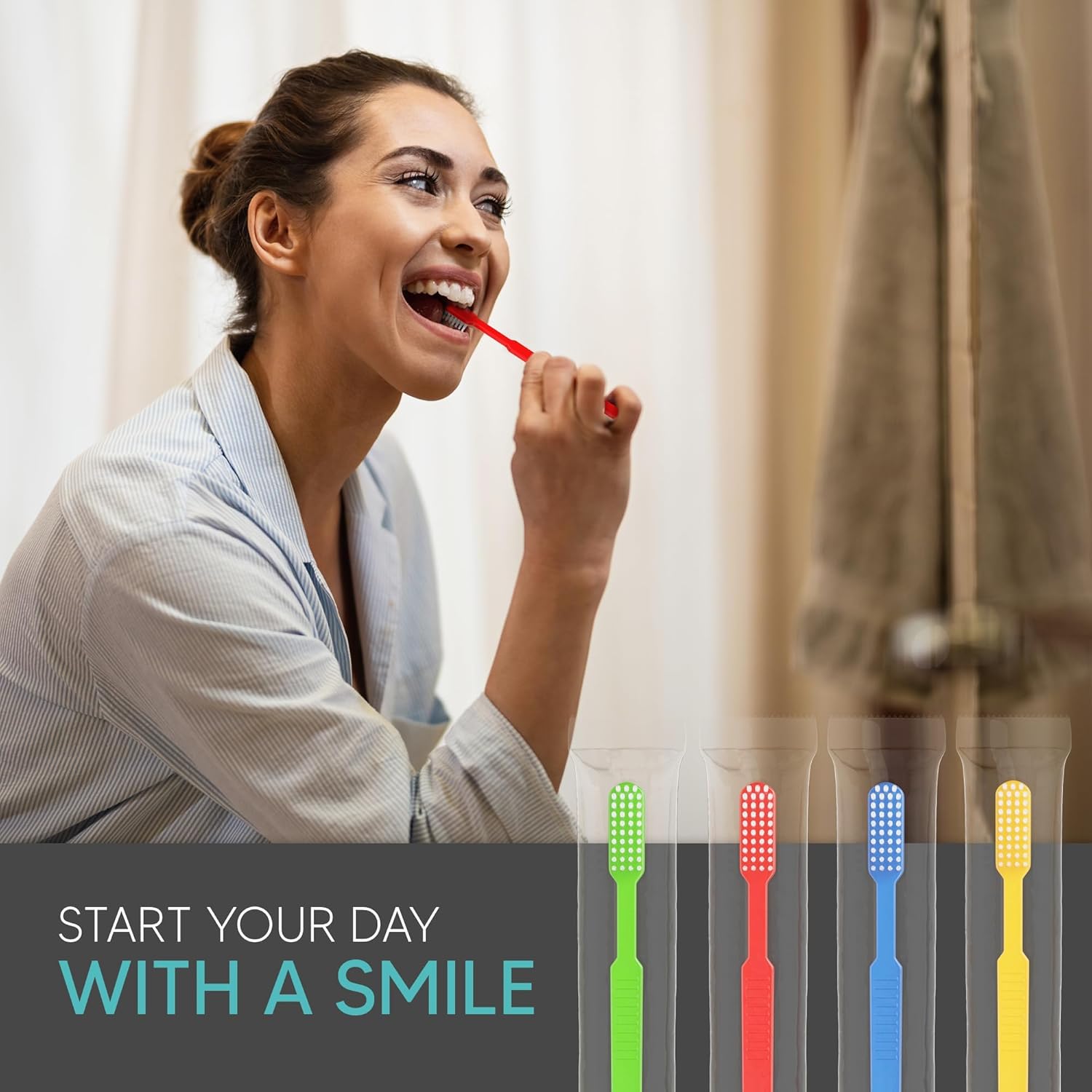 144 Pack Disposable Toothbrushes with Toothpaste, Built in - Prepasted Toothbrushes Individually Wrapped |Single Use Waterless Tooth Brush with Soft Bristles for Hotel, Camping, Travel