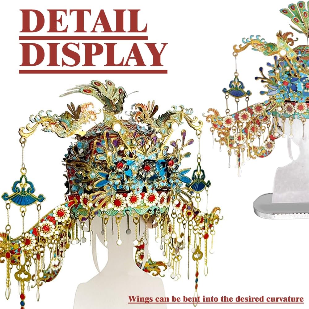 3D Metal Puzzle for Adults with Crown Design for Women Queen Princess,Elegant Wedding Metal Puzzle Model Building Kits Creative Ornament Suitable for Home Decor DIY Art Craft (Need Assembly)(Gold)