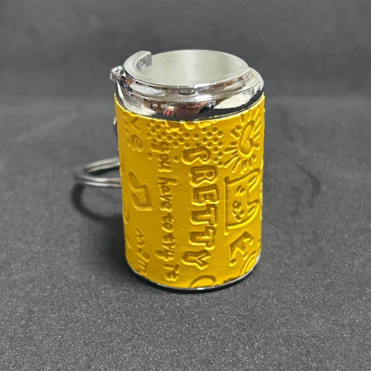 3個セット コインホルダー コインケース バネ式 キーホルダー レトロ コインシリンダー 水色 黄色 黄