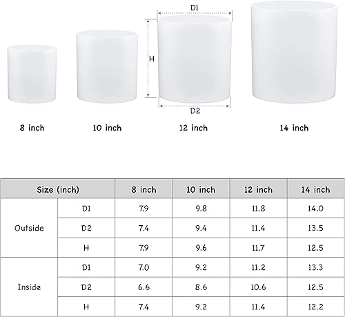 Miniatura 3 de Maceta FaithLand de 10 pulgadas  Se adapta perfectamente al soporte moderno de mediados de siglo  Tapón de drenaje y malla de drenaje  Maceta blanca