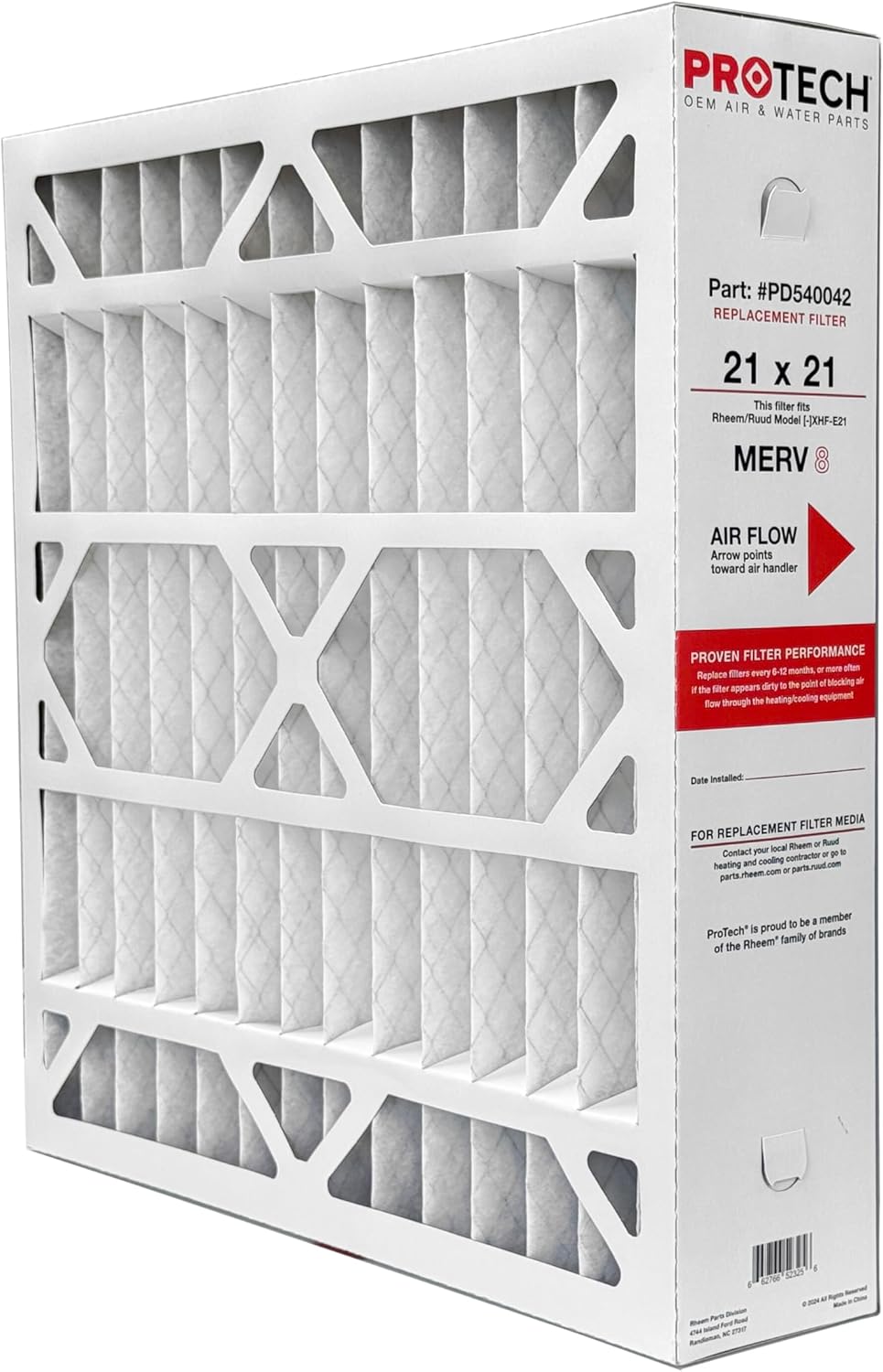 PROTECH PD540042 21" X 21" X 5" MERV8 Media Filter, Sold Each