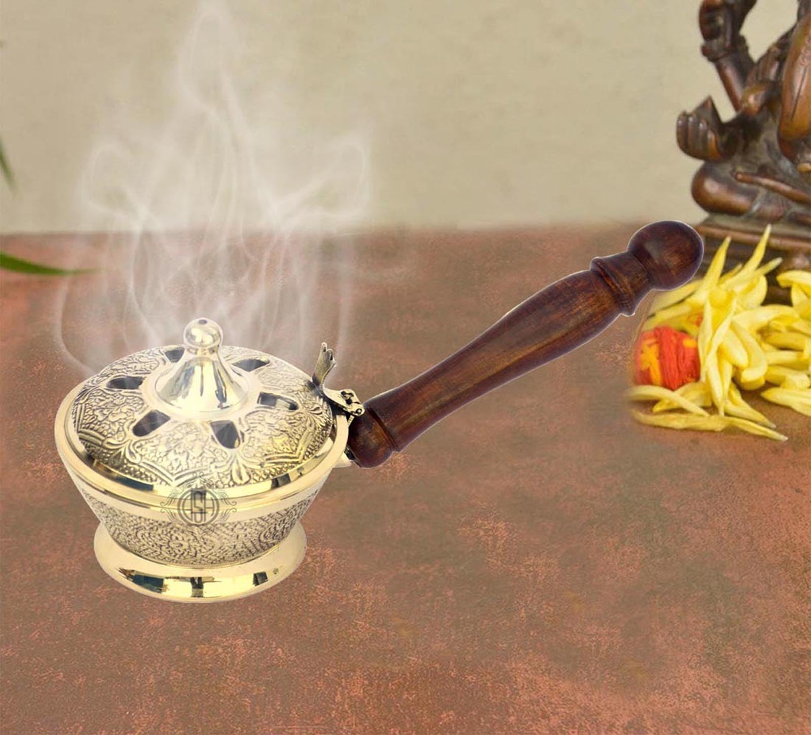 DSH Home Purifying Brass Dhuna Loban Burner Dhoop Dani Home Decor Loban Burner. (Medium) (B0BZCLMDX4) Amazon Price History, Amazon Price Tracker