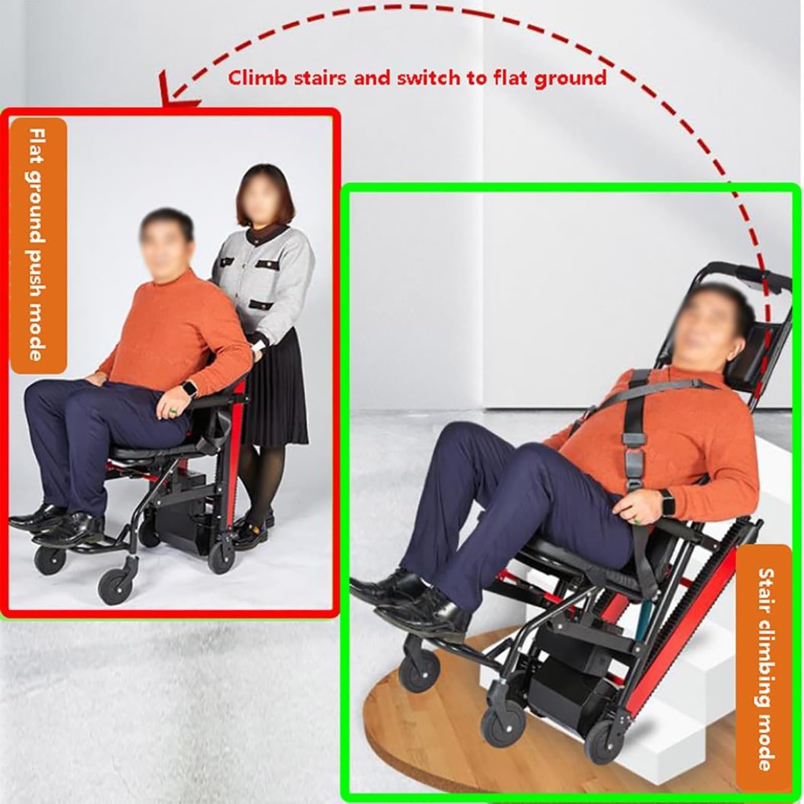 Montascale Elettrici Assistenza alla Deambulazione Saliscale su Sedia A Rotelle può Salire E Scendere per Le Scale per Anziani Disabili Montascale Cingolato