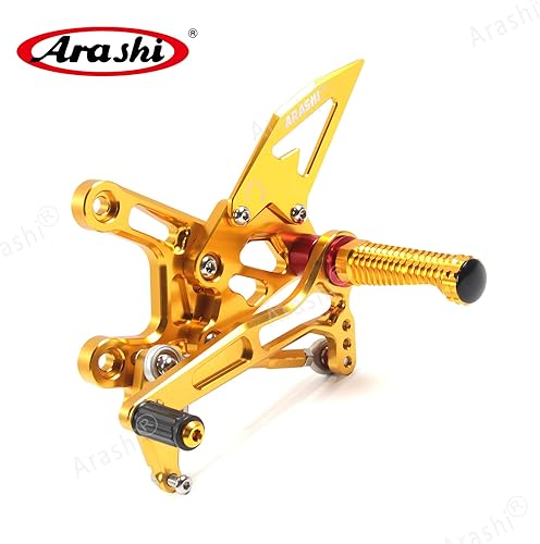 Miniatura 200 de Arashi reposapiés para motocicleta, accesorios ajustables, juego de reposapiés traseros Negro