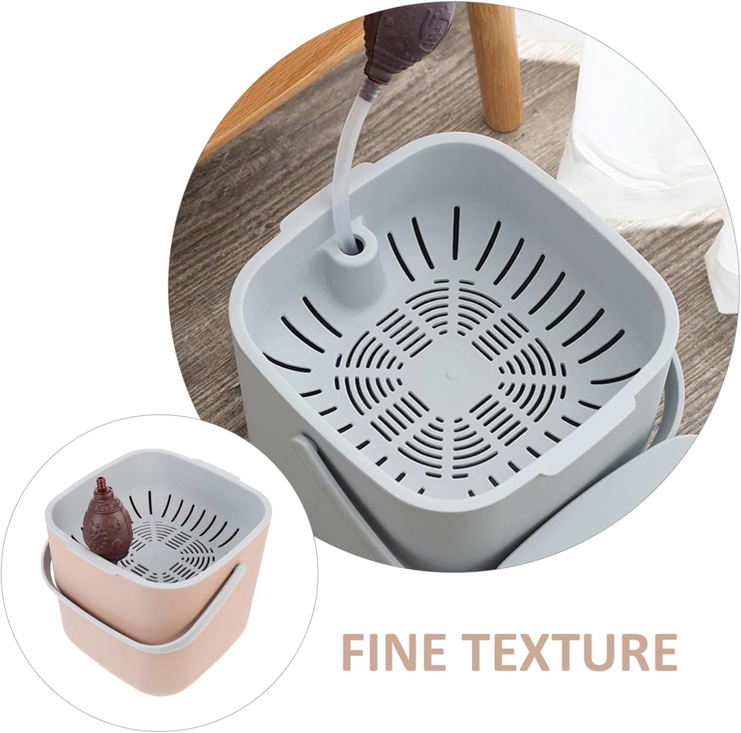 VICASKY Plastic Tea Residue Filter Bucket with Handle 1 Set Tea Leaf Strainers for Home and Office Use