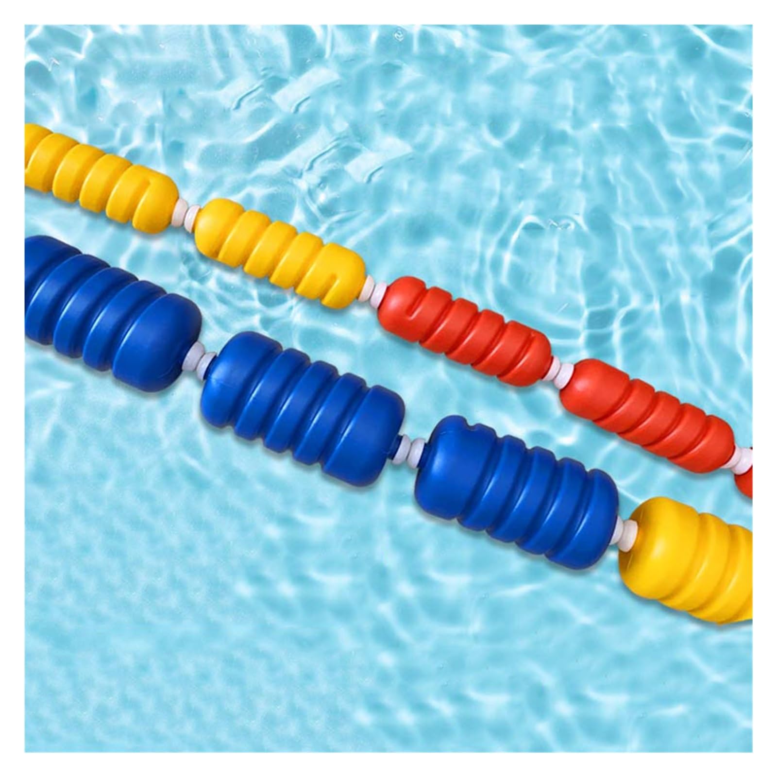 SwimmingSafe RopeFloating Barrier do wewnątrz/na zewnątrz, trwały zestaw bezpiecznych rozdzielaczy pływakowych do separacji głębokości, łatwa instalacja i bezpieczeństwo