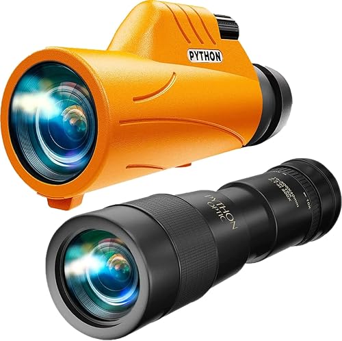 Miniatura 1 de Python Telescopio monocular de visión clara HD de 12 x 45 con Python 10x42 HD Explorer Telescopio monocular para adultos de alta potencia BAK4 Prism