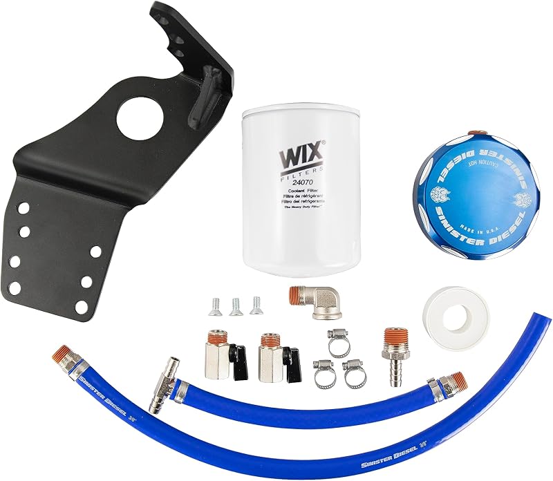 Sistema de filtragem do líquido de arrefecimento Sinister Diesel para Dodge Ram 2500/3500 2013–2018 6.7L Cummins – Kit