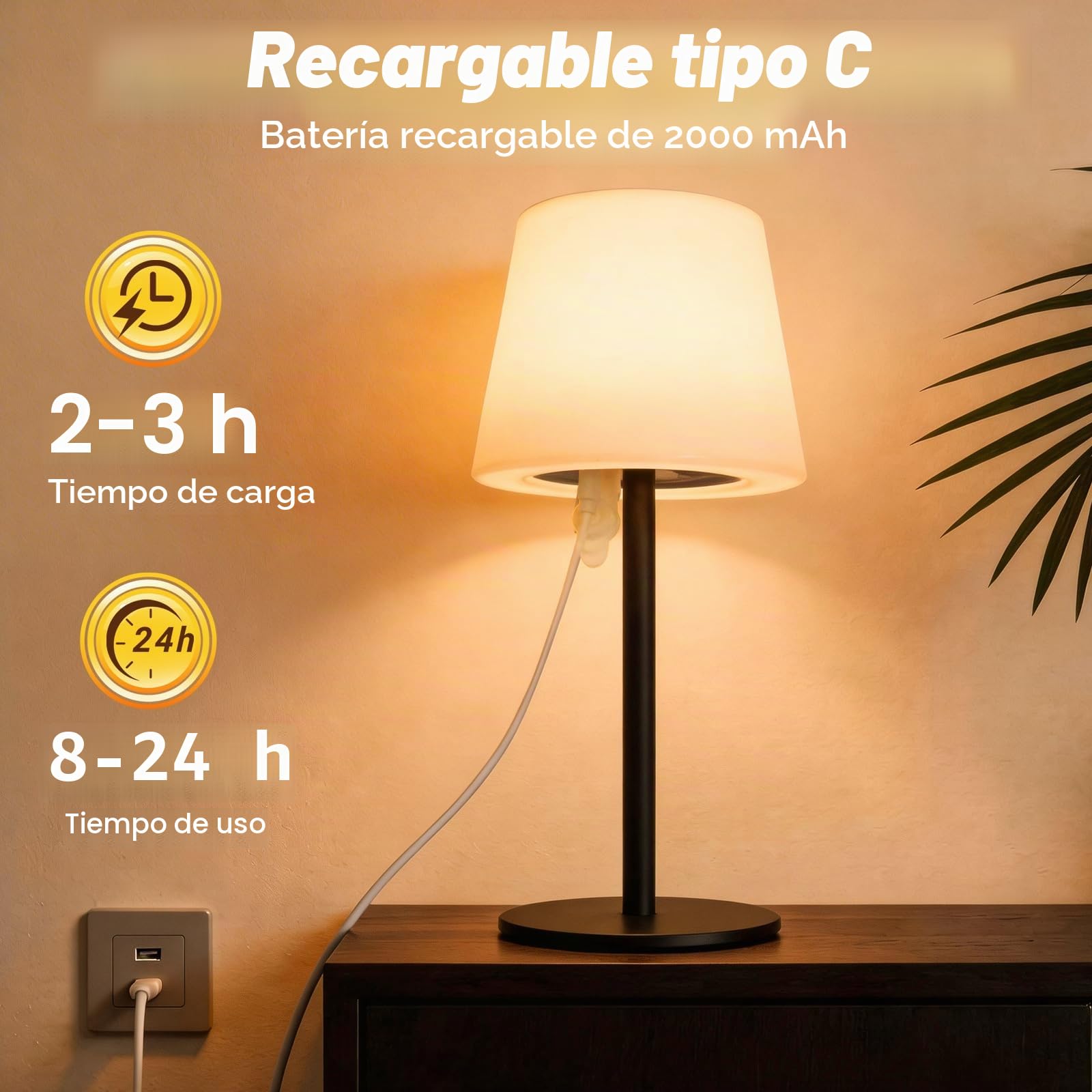 Lámpara de Mesa para Exterior con Energía Solar, Luz Blanca Cálida Regulable y luz RGB, Energía Solar con Sensor de luz y Control Remoto, Adecuada para Jardines, Patios, Campamentos y Otros Lugares