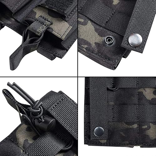 Miniatura 40 de EXCELLENT ELITE SPANKER Funda para rifle elástico Mag M4 M14 M16 AK AR para rifle elástico M4 M14 M16 AK AR para bolsa de pistola Mag Doble-Negro