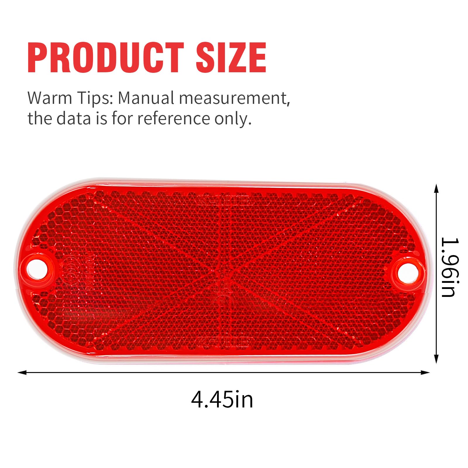 Reflective Yard Flagging Reflectors For Fence 10-Pack Red Safety Reflectors - Oval Driveway ...