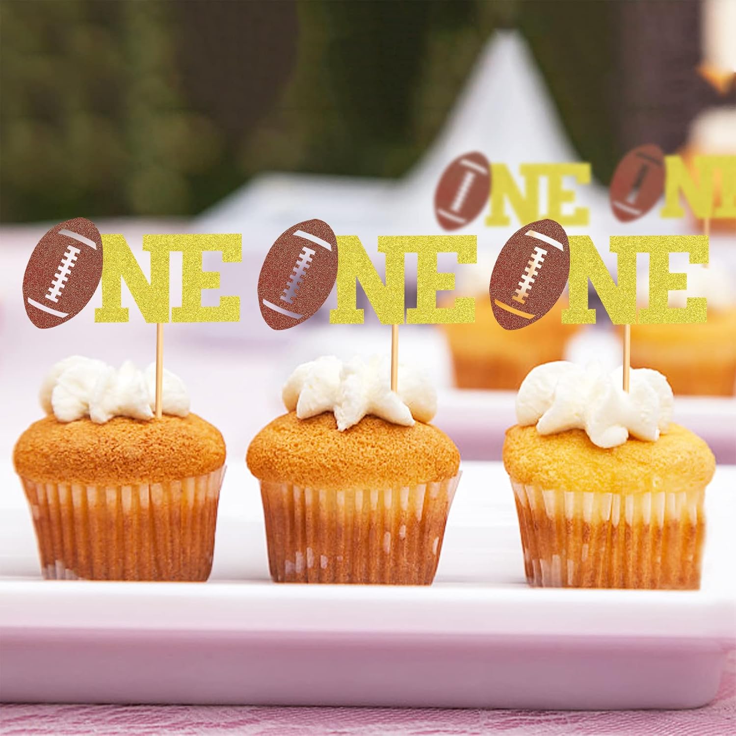 Buy Keaziu 24 Pack Rugby Ball One Cupcake Toppers Sports Theme Baby